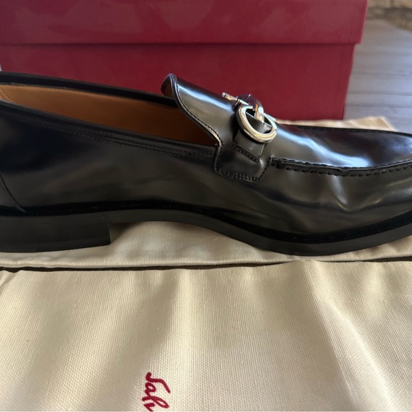 Salvatore Ferragamo Gustav Black Loafers — 12 EE — Worn Once Full Set + Receipt - Picture 7 of 12